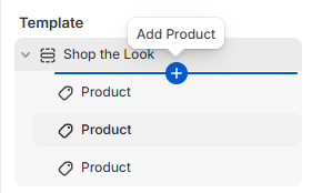 Shop the Look settings